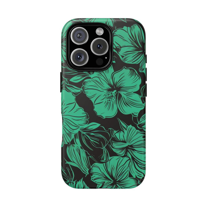 Groen Hawaïaans Bloemenpatroon