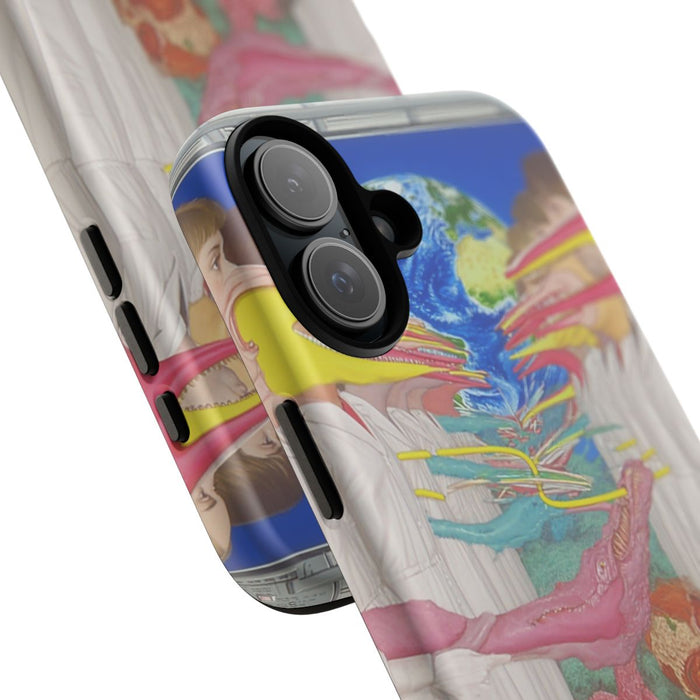 Surrealistische Figuren met Langgerekte Gezichten en Aardemotief