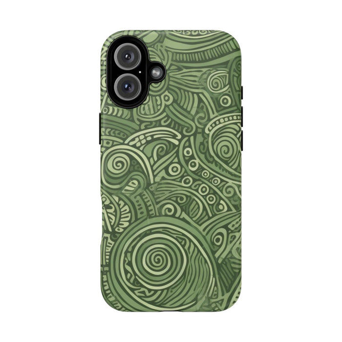 Abstract Groen Tribal Doodle Patroon