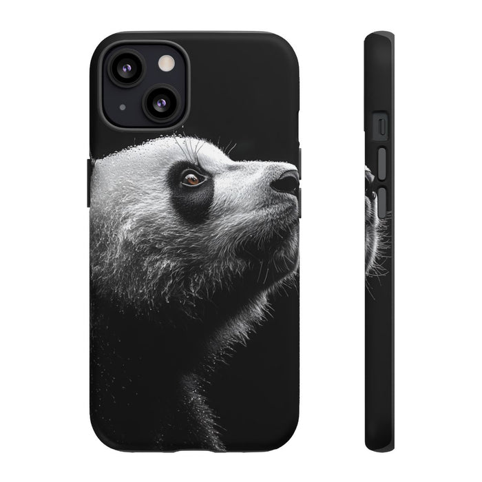 Gedetailleerde Zijaanzicht van Panda met Bruine Ogen