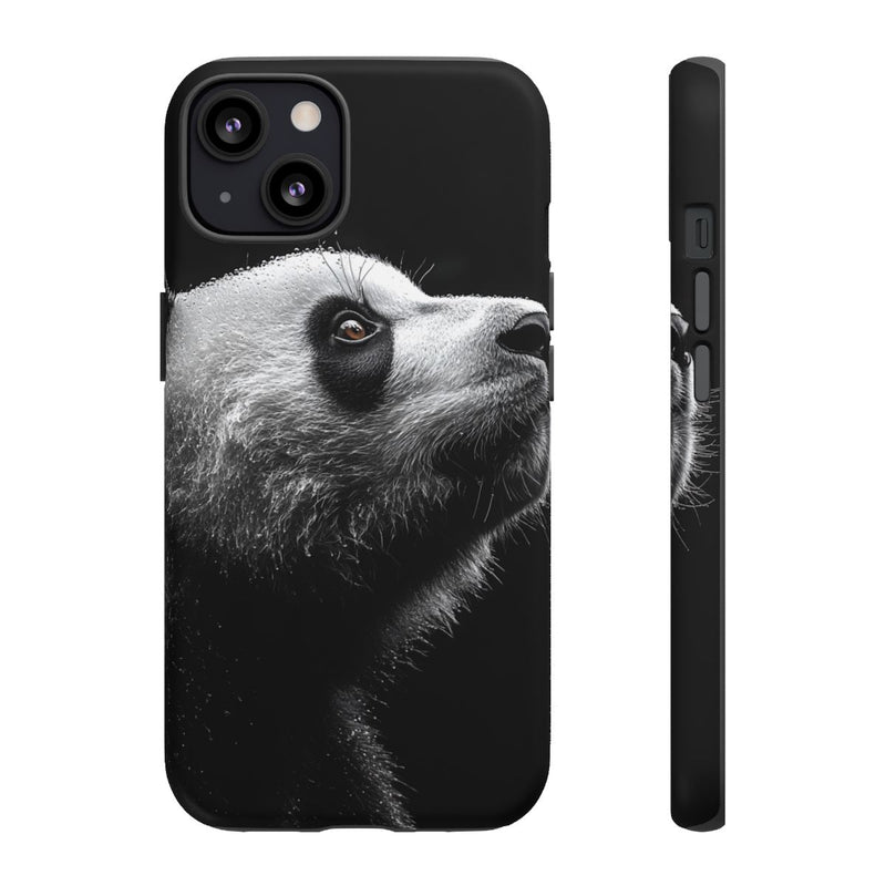 Gedetailleerde Zijaanzicht van Panda met Bruine Ogen