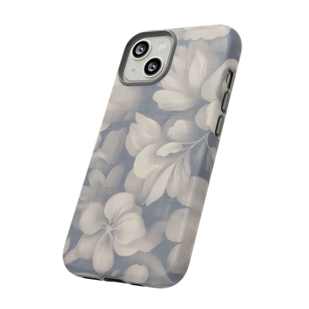 Vintage Bloemenpatroon in Blauw en Beige