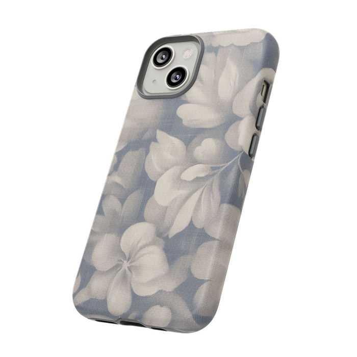 Vintage Bloemenpatroon in Blauw en Beige