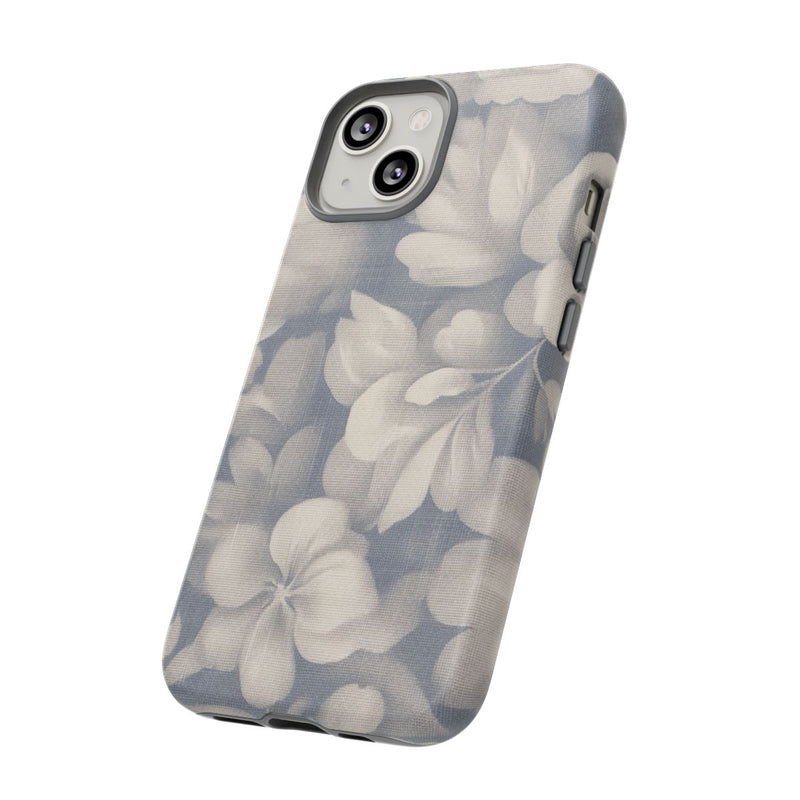 Vintage Bloemenpatroon in Blauw en Beige
