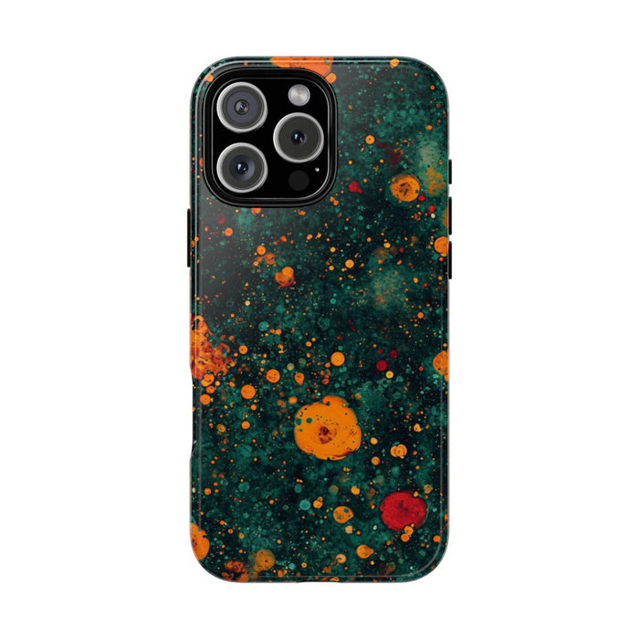 Abstracte Oranje en Teal Bellenpatroon