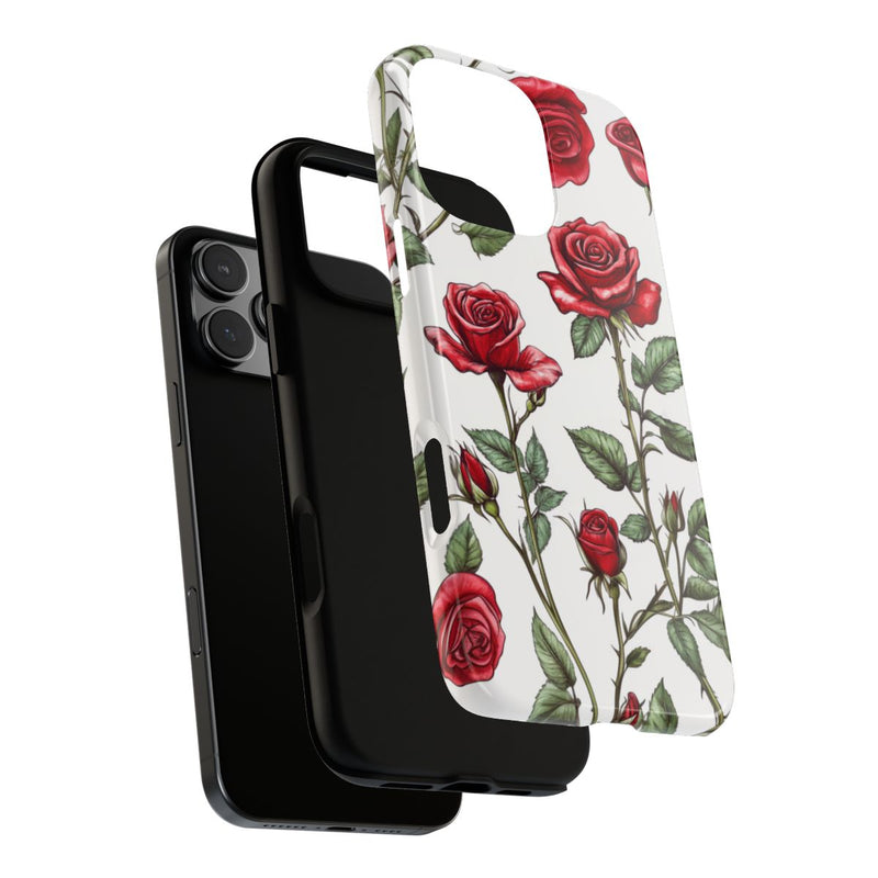 Rode Rozen Botanisch Patroon