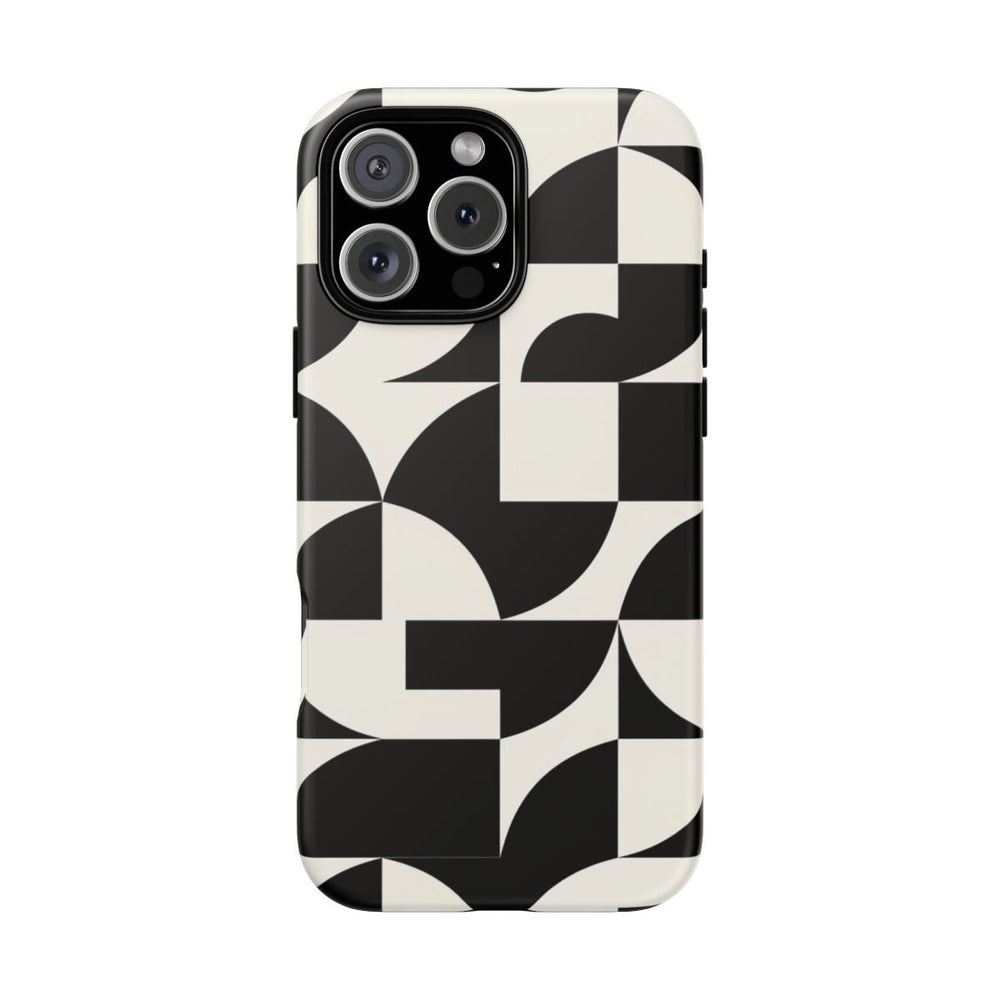 Zwart-Wit Geometrisch Abstract Patroon