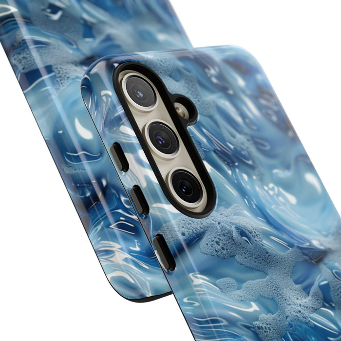 Blauw Abstract Golvend Patroon