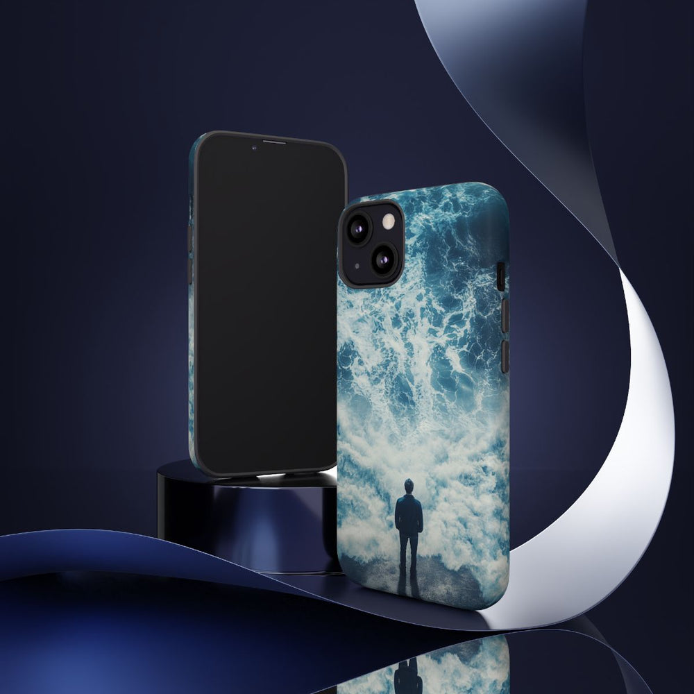 Man Tegenover Oceaangolven