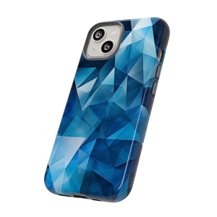Blauw Geometrisch Driehoekenpatroon