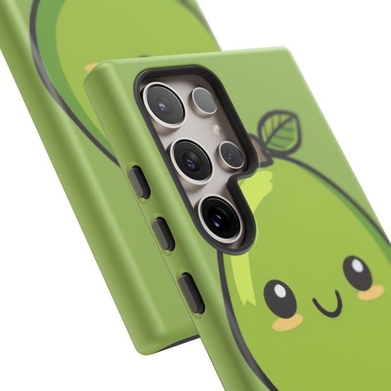 Schattige Groene Avocado in Cartoonstijl