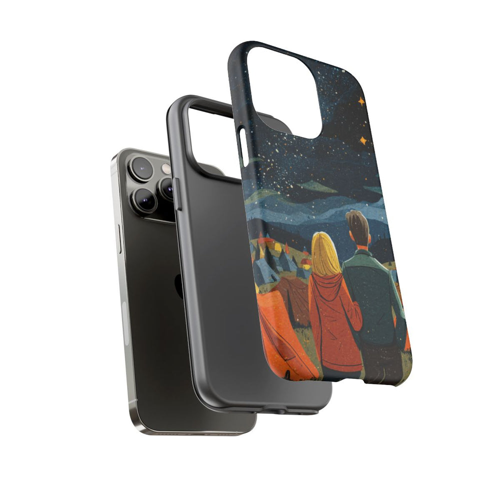 Stelletje Onder Sterrenhemel Tussen Tenten