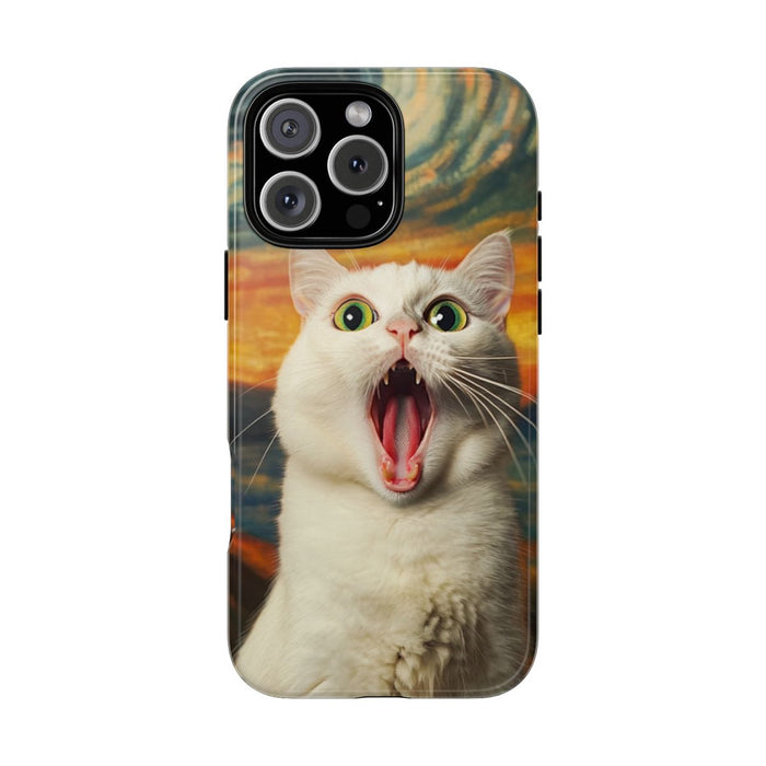Verbaasde Witte Kat met Groene Ogen
