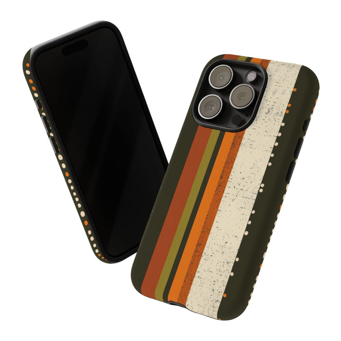 Retro Verticale Strepen en Stippenpatroon
