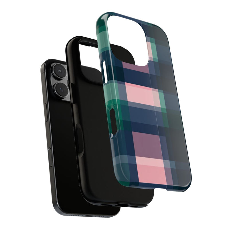 Smaragdgroen en Roze Geruit Patroon