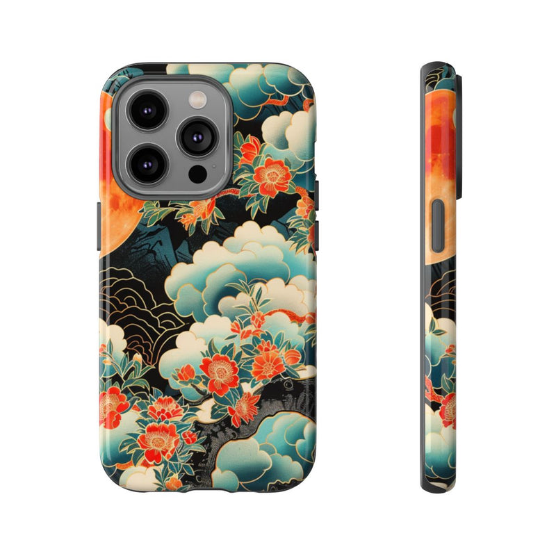 Sfeervolle Bloemrijke Maannacht met Wolken