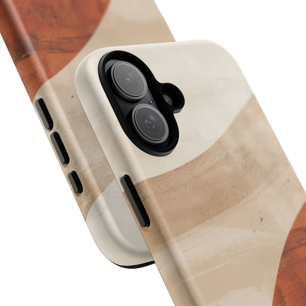 Abstracte Gebogen Terracotta- en Beigevormen