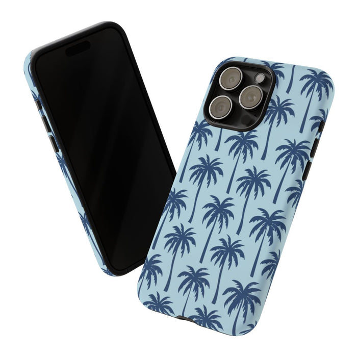 Blauw Palmbomenpatroon