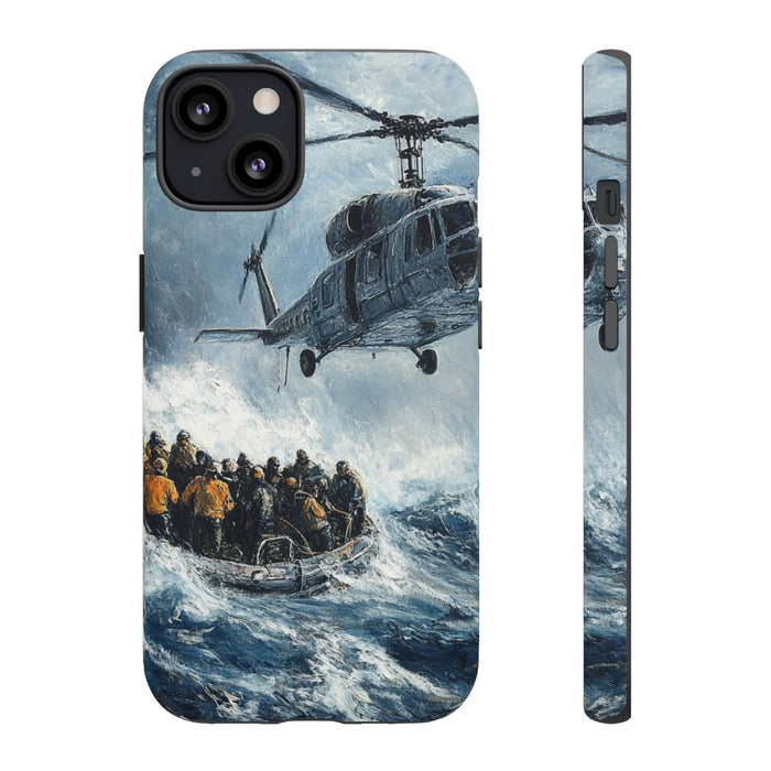 Helikopterredding op Zee Olieverfschilderij