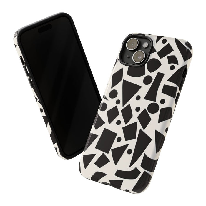 Zwart-Wit Geometrisch Abstract Patroon