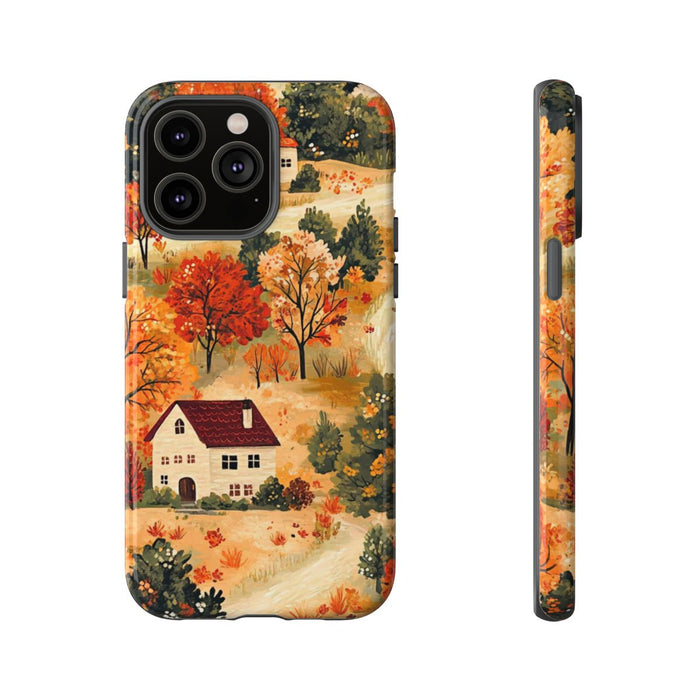 Herfstlandschap met Huizen