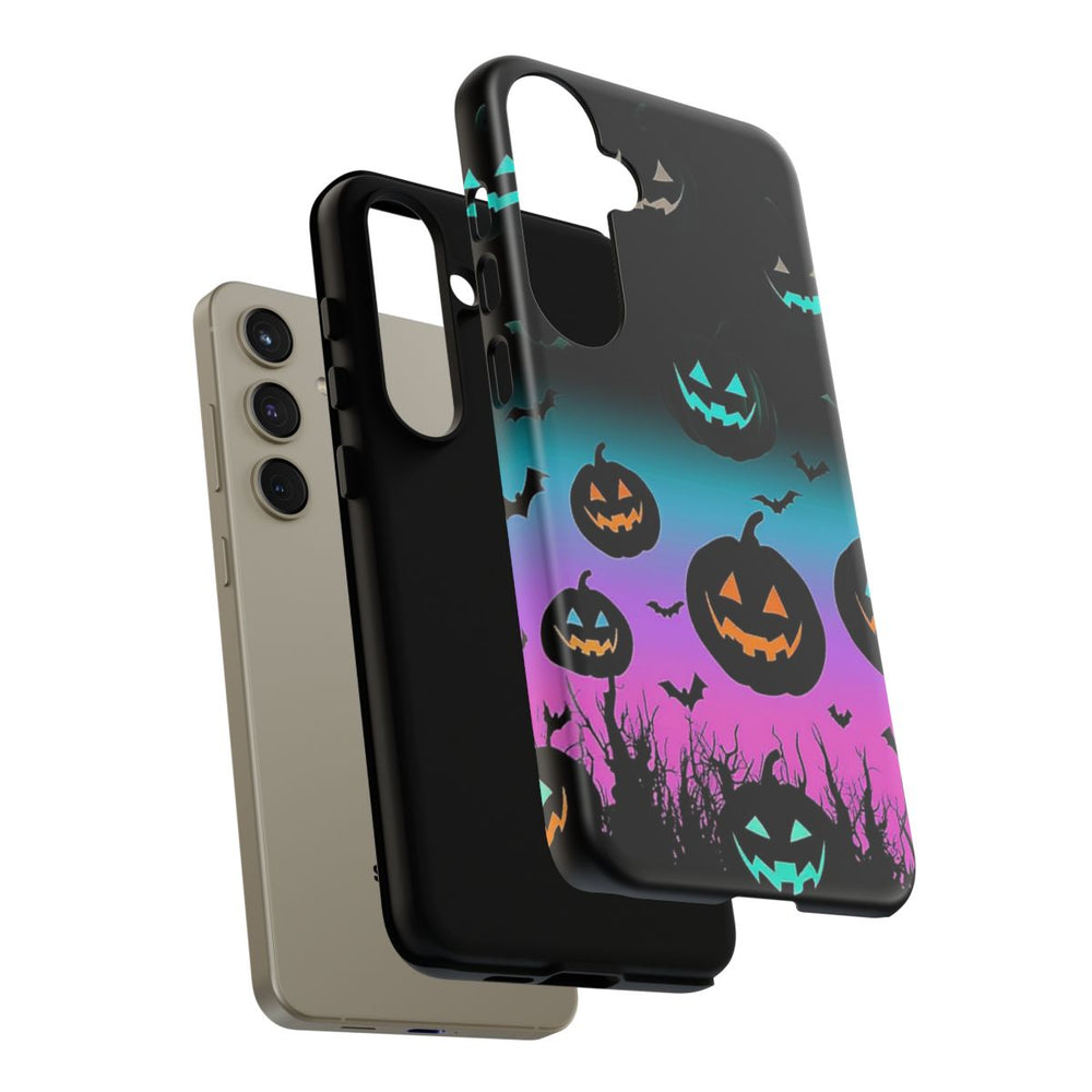 Gloeiende Halloween Pompoenen en Vleermuizen