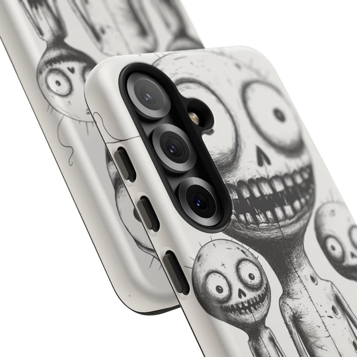 Drie Slijmerige Monsters in Lijntekening