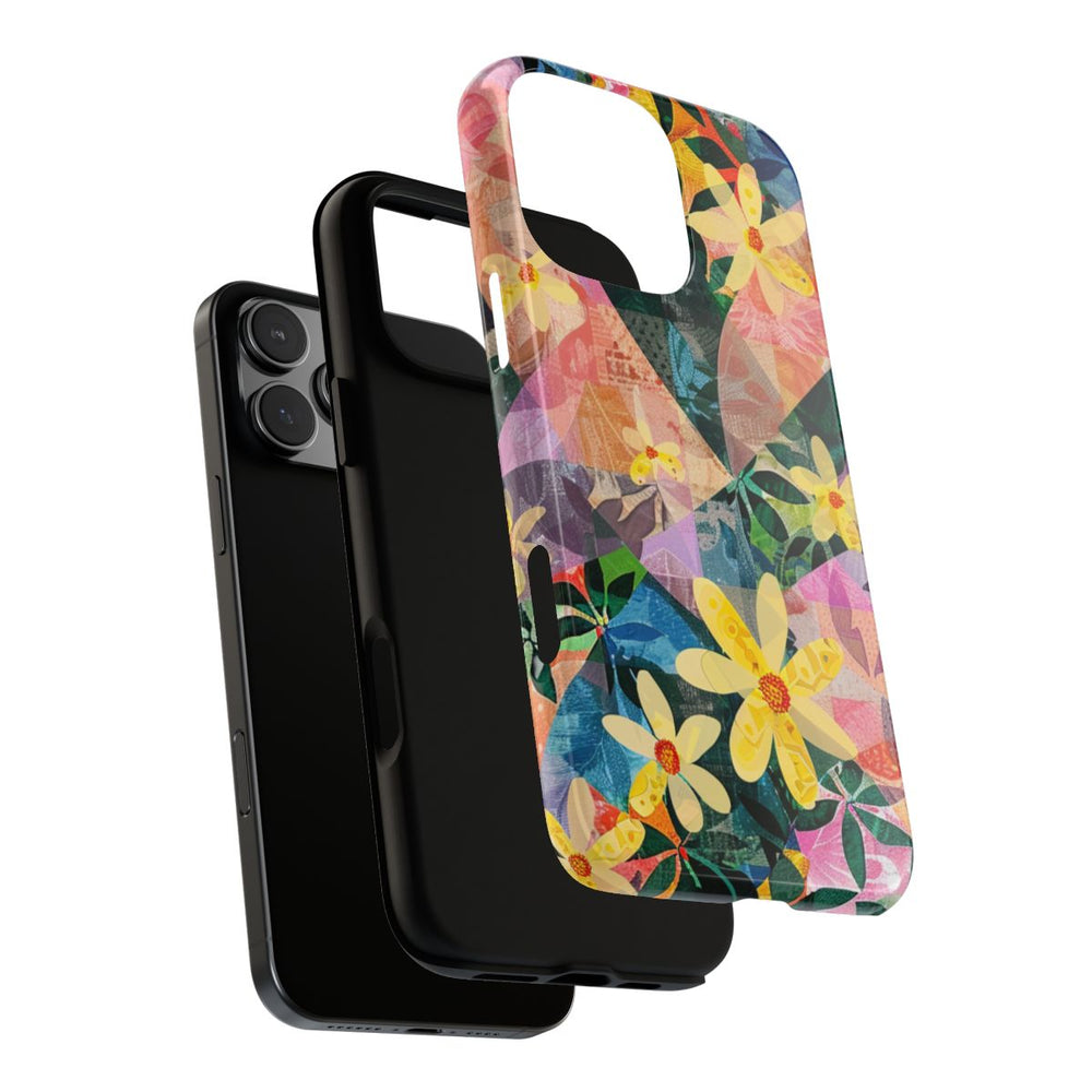 Abstract Bloemmotief met Geometrisch Patroon