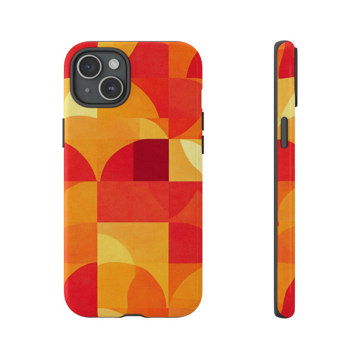 Geometrisch Rood- en Oranje-Patroon