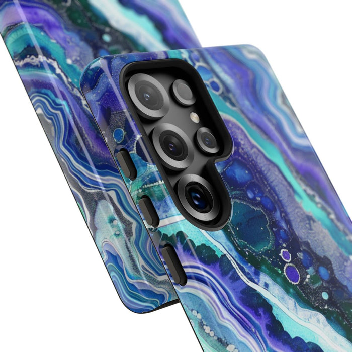 Blauw en Paars Geode-Wervelpatroon