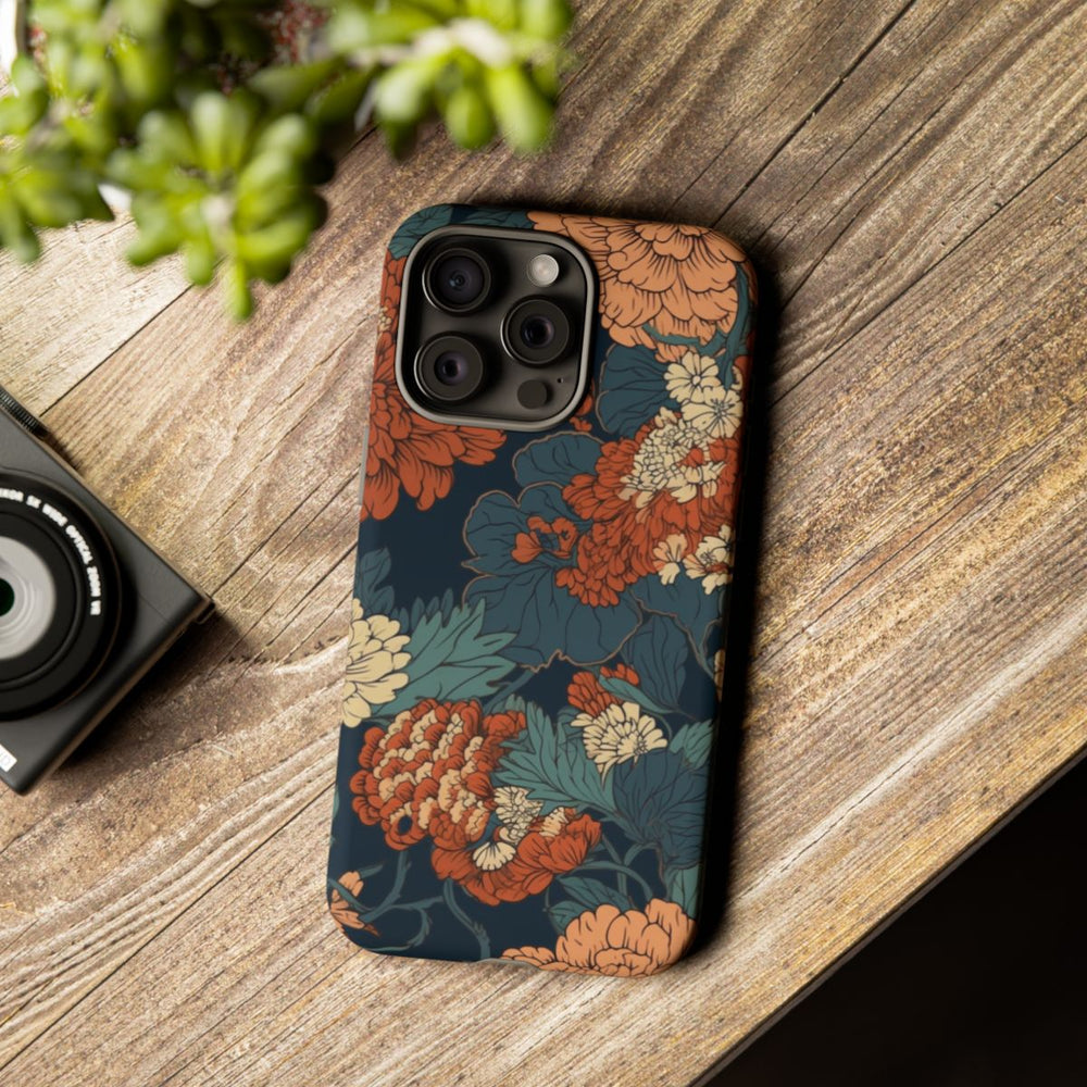 Vintage Bloemenpatroon in Warme Kleuren