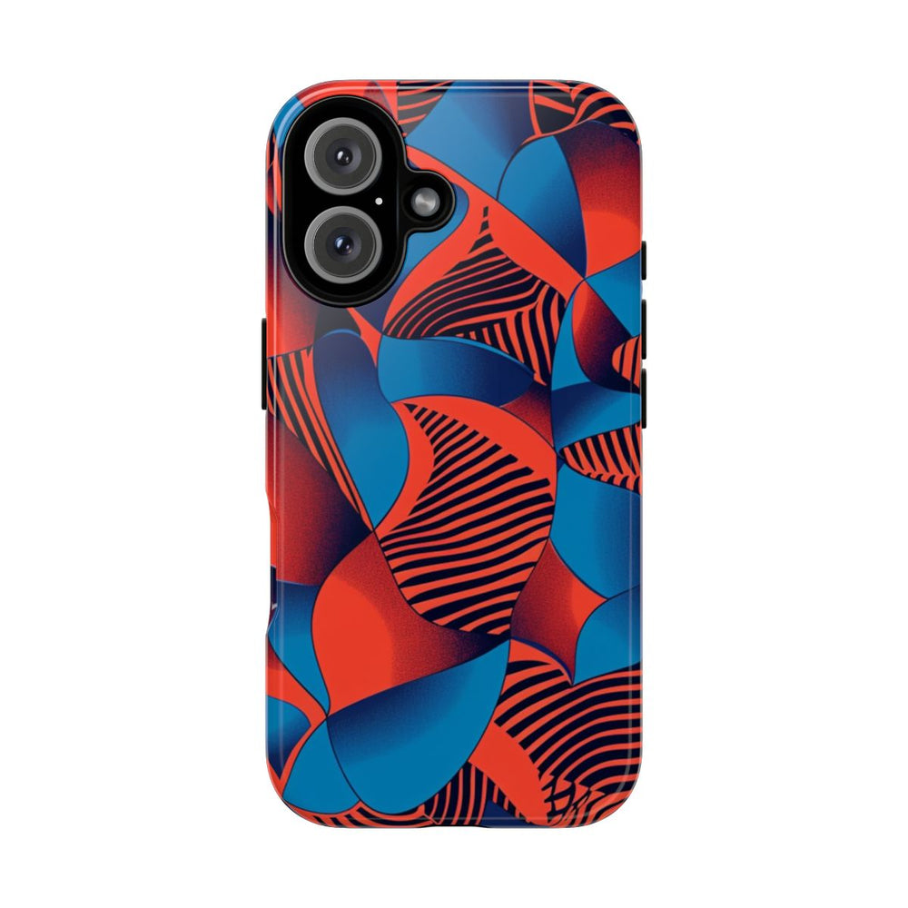 Levendig Rood-Blauw Abstract Patroon