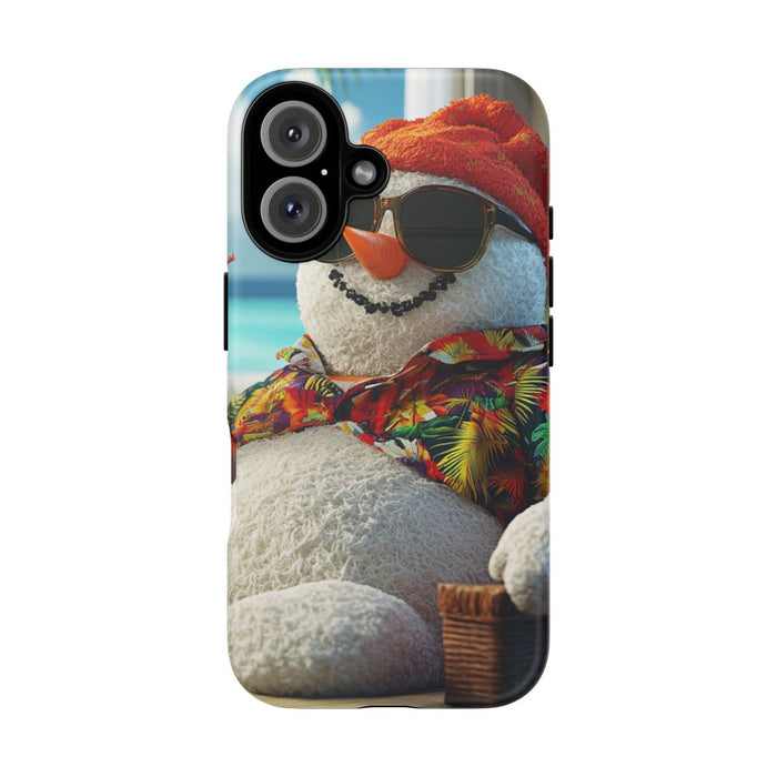 Sneeuwpop met Hawaïshirt en Zonnebril