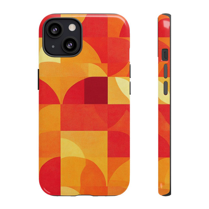 Geometrisch Rood- en Oranje-Patroon