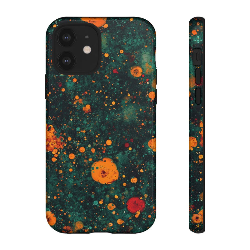Abstracte Oranje en Teal Bellenpatroon