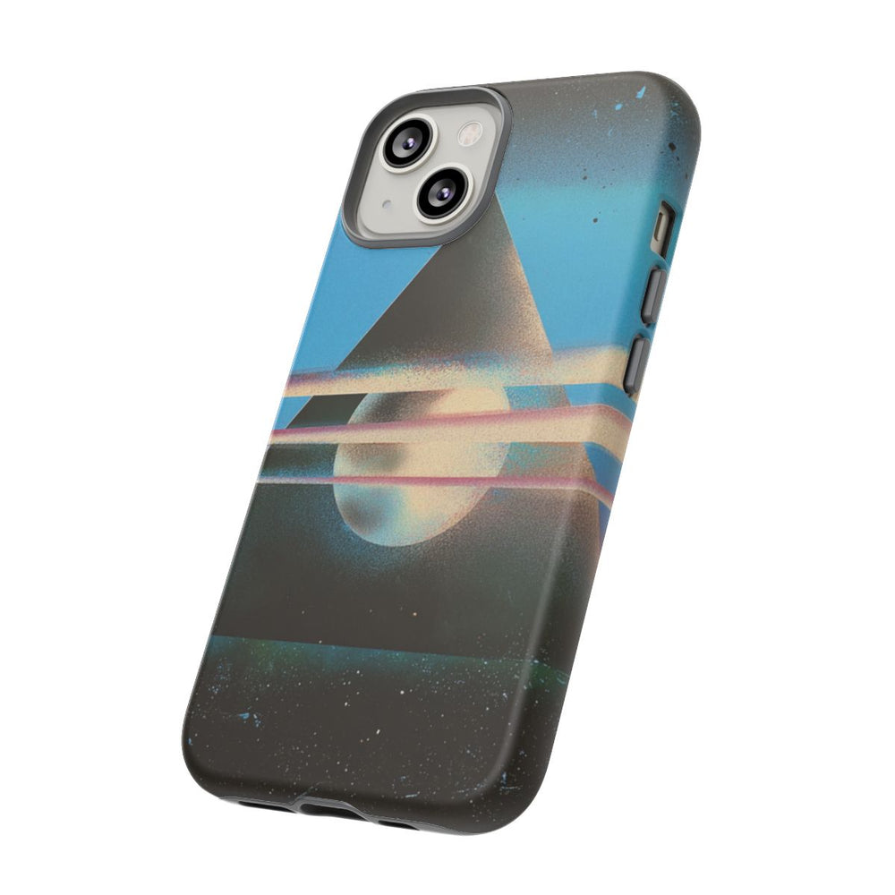 Surrealistische Geometrische Piramide met Gloeiende Bol