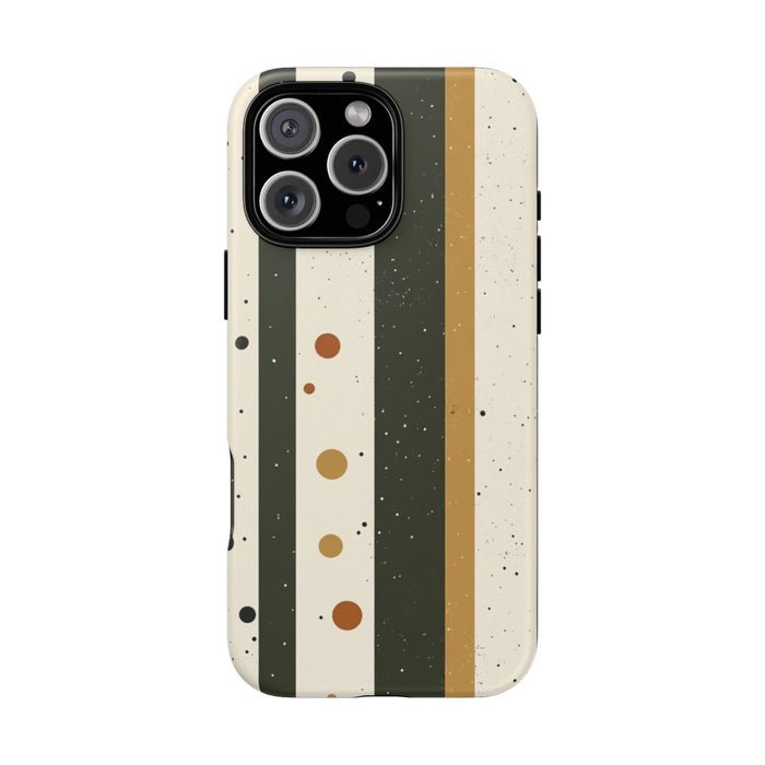 Retro Verticale Strepen en Stippenpatroon