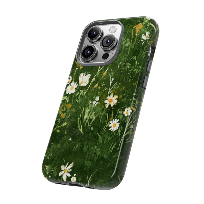 Groene Weide met Witte Bloemen
