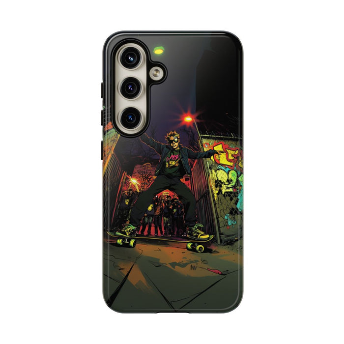 Skateboardtruc in de Nacht met Graffiti