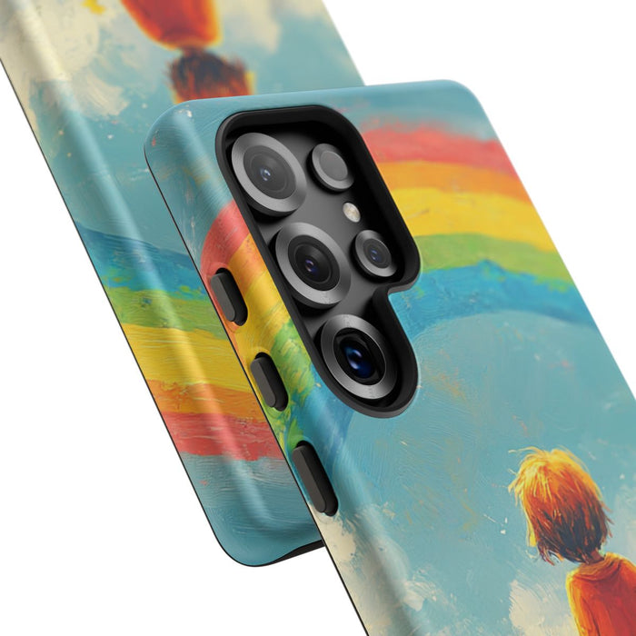 Kind Bekijkt Regenboog
