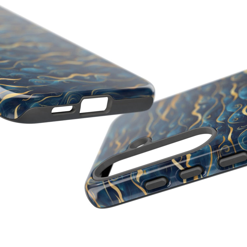 Blauw-Gouden Golfpatroon