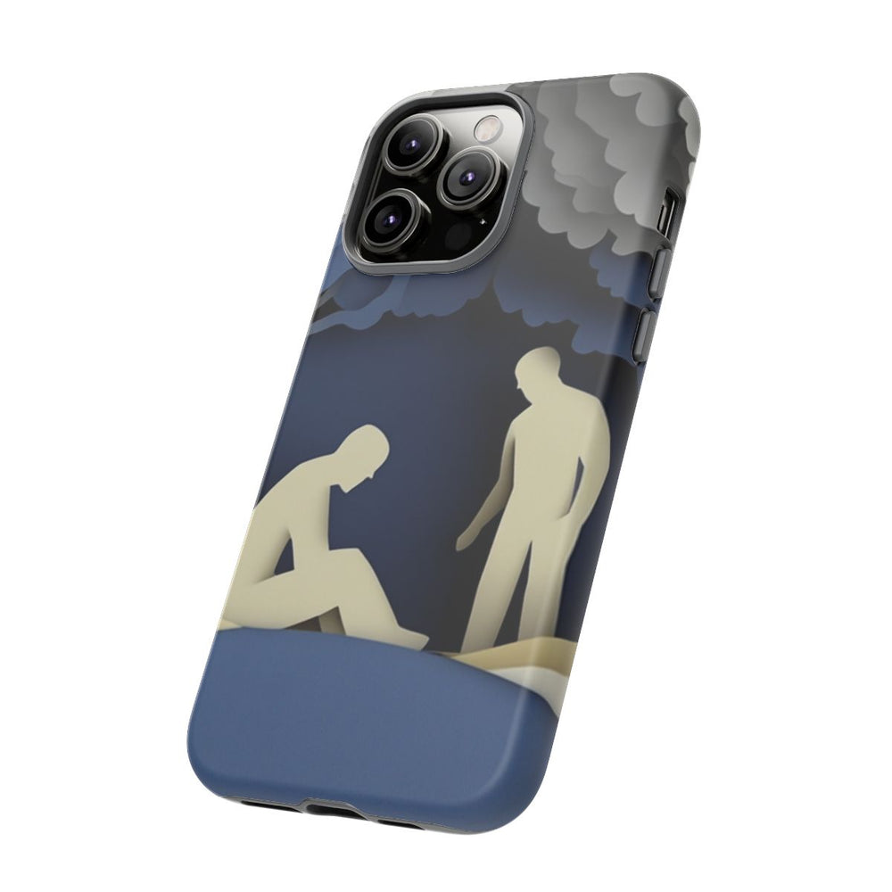 Papieren Uitsnede van Twee Mannen in Bos