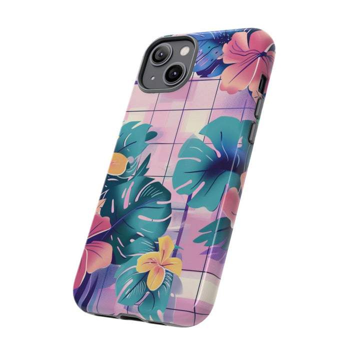 Tropisch Bloemenpatroon met Roze en Gele Bloemen