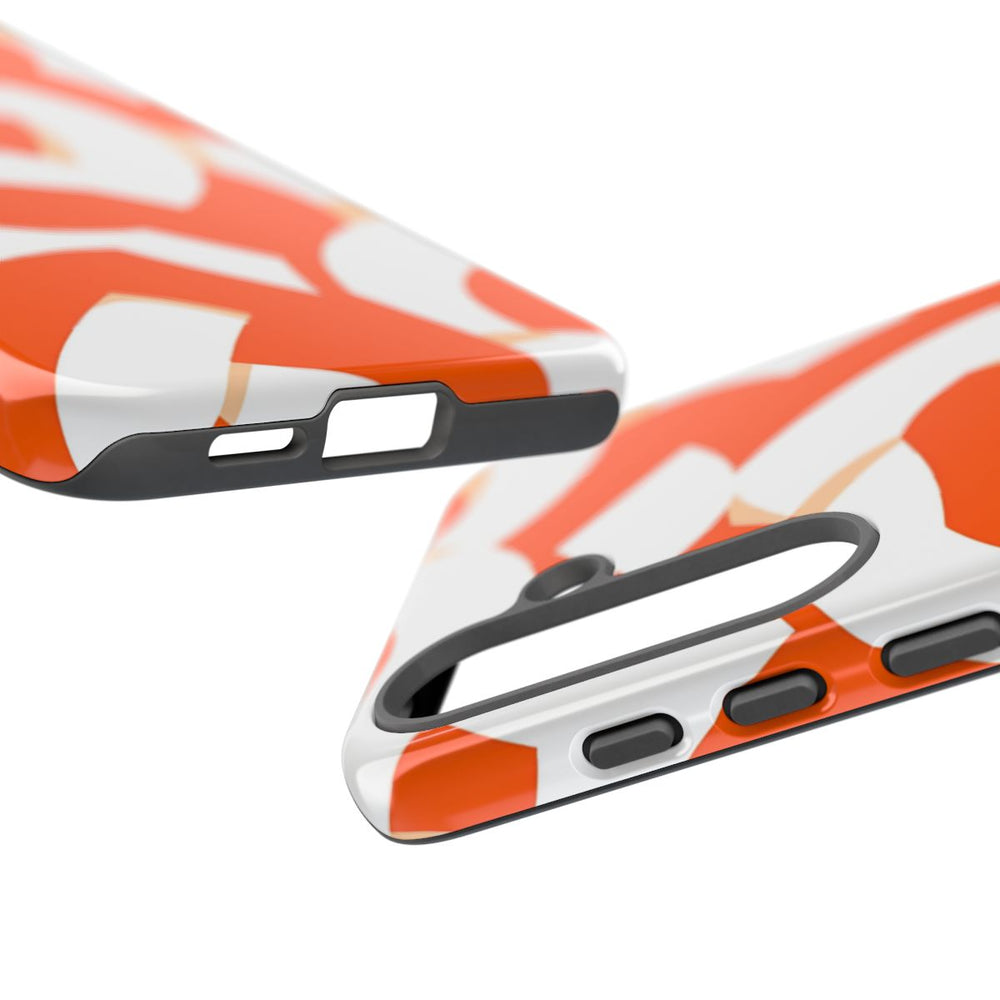 Oranje en Wit Geometrisch Patroon