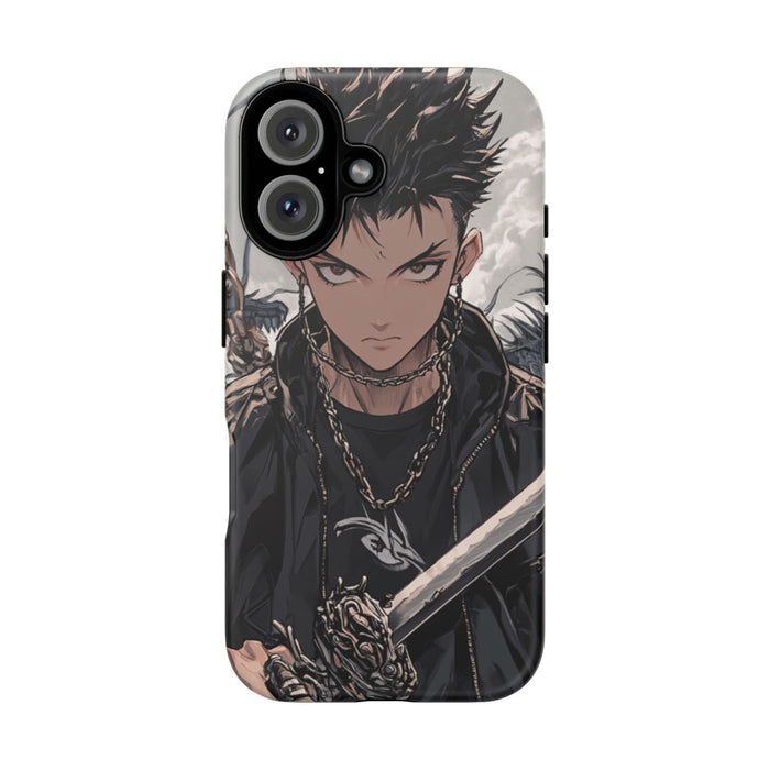Anime Strijder met Zwaard en Draakkettingen