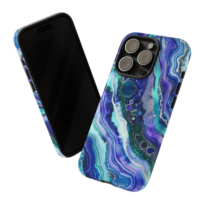 Blauw en Paars Geode-Wervelpatroon