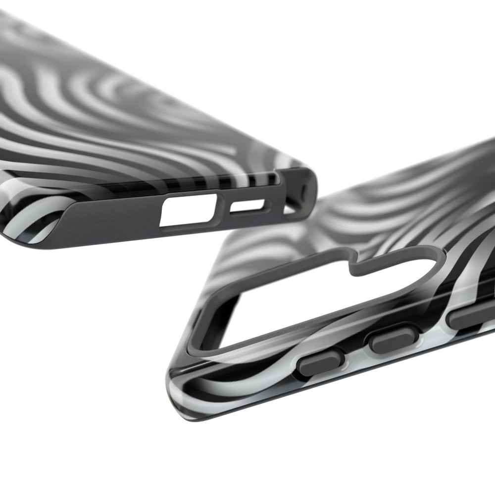 Zwart-Wit Golvend Optisch Illusiepatroon