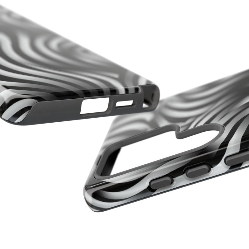 Zwart-Wit Golvend Optisch Illusiepatroon