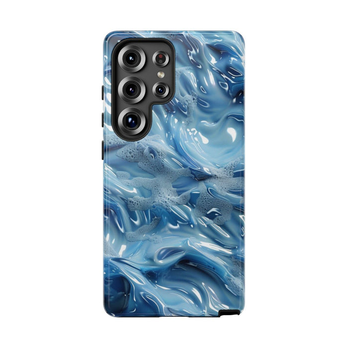 Blauw Abstract Golvend Patroon