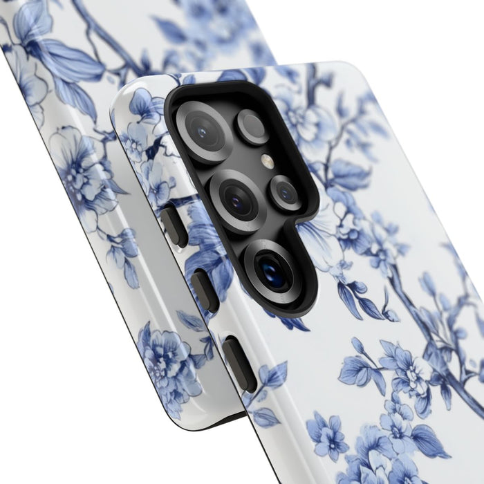 Blauw Vintage Bloemenpatroon